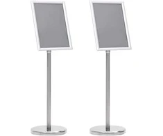 Plakato stendai 2 pcs Sidabro 32.7 x 24 x 108 cm Aliuminis