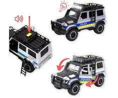 Policijos visureigis su motociklu ir priekaba WOOPIE