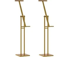 Prekybos parodos stendai 2 pcs Auksinė 26,5 x 26,5 x 150 cm