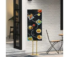 Prekybos parodos stendai 2 pcs Auksinė 30 x 23,5 x 210 cm