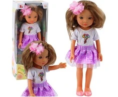Lean Toys Lėlė su violetiniu sijonu, 32 cm