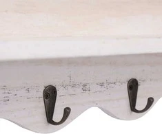 Prie sienos montuojama kabykla, balta, 50x10x30cm, mediena