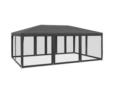 Proginė palapinė su 10 sienomis, antracito, 6x4m, HDPE