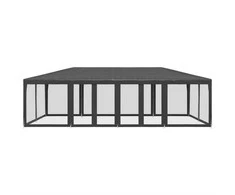 Proginė palapinė su 12 sienomis, antracito, 8x4m, HDPE