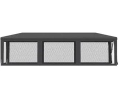 Proginė palapinė su 8 sienomis, antracito, 3x9m, HDPE