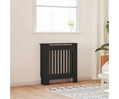 Radiatoriaus dangtis 2 pcs Juoda 78x19x81,5cm Apdirbta mediena 3403242