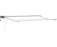 Rankinė ištraukiama markizė su LED Mėlyna ir balta 25 x 2 m