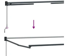 Rankinė ištraukiama markizė su LED Smėlio