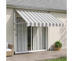 Rankinė sulankstoma markizė Antracito ir baltos 200 cm