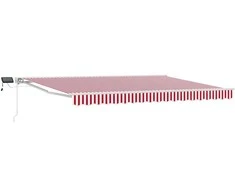 Rankinis markizės rėmas su LED Raudona ir balta 45 × 3 m