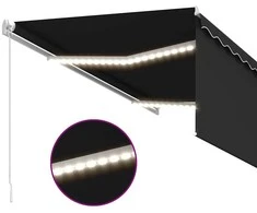 Rankiniu būdu ištraukiama markizė, antracito, 3,5x2,5m