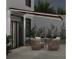 Rankiniu būdu ištraukiama markizė su LED bordo 400x350cm
