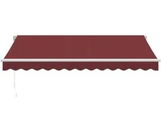 Rankiniu būdu ištraukiama markizė su LED, bordo, 350x250cm