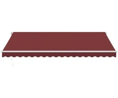 Rankiniu būdu ištraukiama markizė su LED, bordo, 450x350cm