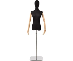 Reguliuojamas manekenas 165-213 cm su baze Moteris PP Juoda