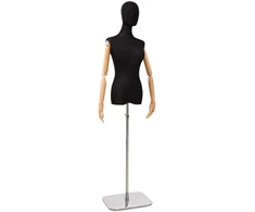 Reguliuojamas manekenas 165-213 cm su baze Moteris PP Juoda