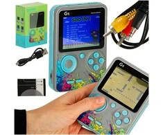 Ikonka Nešiojama mini retro žaidimų konsolė, pilka