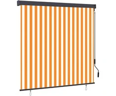 Roletas Balta ir oranžinė 180 x 250 cm Audinys ir aliuminis