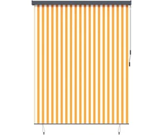 Roletas Balta ir oranžinė 220 x 250 cm Audinys ir aliuminis