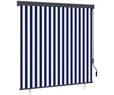 Roletas Mėlyna ir balta 180 x 250 cm Audinys ir aliuminis