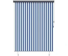 Roletas Mėlyna ir balta 220 x 250 cm Audinys ir aliuminis