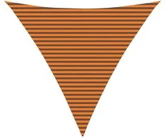 Saulės burė Oranžinė ir ruda 5 x 5 x 5 m