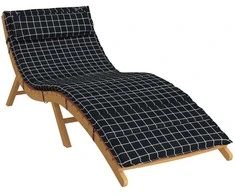 Saulės poilsio pagalvė Juoda 178 x 60 x 4 cm Oksfordo audinys