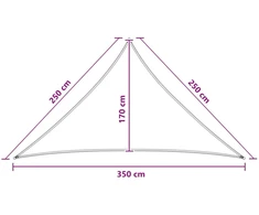 Saulės šešėlio audinys 25 x 25 x 35 m HDPE