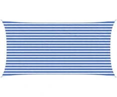 Saulės šešėlio audinys Mėlyna ir balta 25 x 45 m HDPE