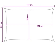 Saulės šešėlio audinys Mėlyna ir balta 3 x 45 m HDPE