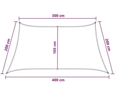 Saulės šešėlio audinys Mėlyna ir balta 3 / 4 x 2 m HDPE