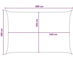Saulės šešėlio audinys Mėlyna ir balta 4 x 6 m HDPE