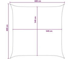 Saulės šešėlio audinys Mėlyna ir balta 6 x 6 m HDPE