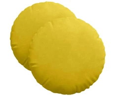 Sėdynių pagalvėlės 2 pcs Geltona Ø 40 x 13 cm Aksomas