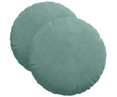 Sėdynių pagalvėlės 2 pcs Jūrinė žalia Ø 40 x 13 cm Aksomas