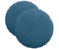 Sėdynių pagalvėlės 2 pcs Mėlyna Ø 40 x 13 cm Aksomas