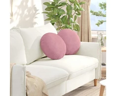 Sėdynių pagalvėlės 2 pcs Rožinė Ø 40 x 13 cm Aksomas