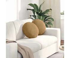Sėdynių pagalvėlės 2 pcs Ruda Ø 40 x 13 cm Aksomas