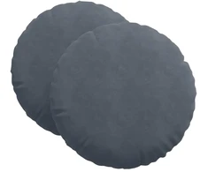 Sėdynių pagalvėlės 2 pcs Tamsiai pilka Ø 40 x 13 cm Aksomas