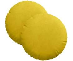 Sėdynių pagalvėlės 2 pcs Geltona Ø 40 x 13 cm Aksomas