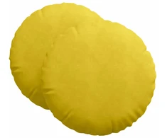 Sėdynių pagalvėlės 2 vnt. Aksomas Geltona Ø 80 x 29 cm
