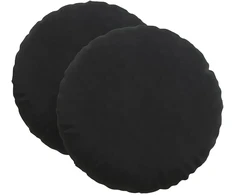 Sėdynių pagalvėlės 2 pcs Juoda Ø 40 x 13 cm Aksomas