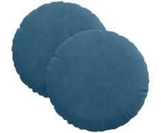 Sėdynių pagalvėlės 2 pcs Mėlyna Ø 40 x 13 cm Aksomas