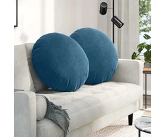 Sėdynių pagalvėlės 2 pcs Mėlyna Ø 80 x 29 cm Aksomas