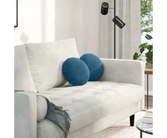 Sėdynių pagalvėlės 2 pcs Mėlyna Ø 40 x 13 cm Aksomas