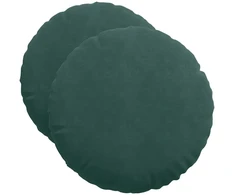 Sėdynių pagalvėlės 2 pcs Tamsiai žalia Ø 40 x 13 cm Aksomas