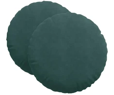 Sėdynių pagalvėlės 2 vnt. Aksomas Tamsiai žalia Ø60 x 21 cm