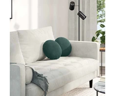 Sėdynių pagalvėlės 2 pcs Tamsiai žalia Ø 40 x 13 cm Aksomas