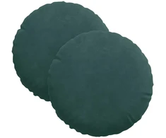 Sėdynių pagalvėlės 2 pcs Tamsiai žalia Ø 40 x 13 cm Aksomas