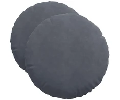 Sėdynių pagalvėlės 2 vnt. Aksomas Tamsiai pilka Ø50 x 19 cm